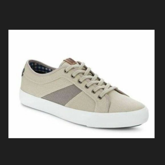 Ben Sherman Men's James Lace-Up Canvas Sneakers Grey Size 9.5